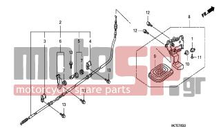 HONDA - FJS600A (ED) ABS Silver Wing 2007 - Brakes - PARKING BRAKE - 43470-MCT-000 - GUIDE ASSY., BRAKE CABLE