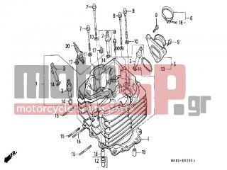 HONDA - NX650 (ED) 1988 - Κινητήρας/Κιβώτιο Ταχυτήτων - CYLINDER HEAD  - 94301-12200- - DOWEL PIN, 12X20