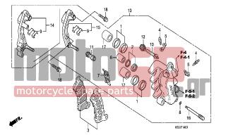 HONDA - FES125 (ED) 2007 - Brakes - FRONT BRAKE CALIPER(FES1257-A7) (FES1507-A7) - 45132-166-016 - BOOT, PIN BUSH(NISSIN)