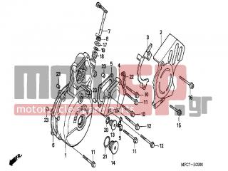 HONDA - FMX650 (ED) 2005 - Engine/Transmission - LEFT CRANKCASE COVER - 90525-GC4-700 - WASHER, BRAKE ARM