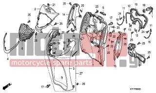 HONDA - SH150 (ED) 2008 - Body Parts - FRONT COVER - 81141-KTF-640ZE - LID, GLOVE BOX *R302M*