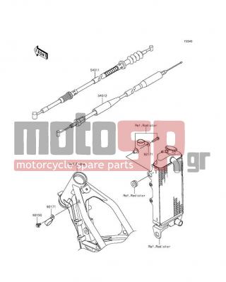 KAWASAKI - KX™85 2014 -  - Cables - 54012-0595 - CABLE-THROTTLE