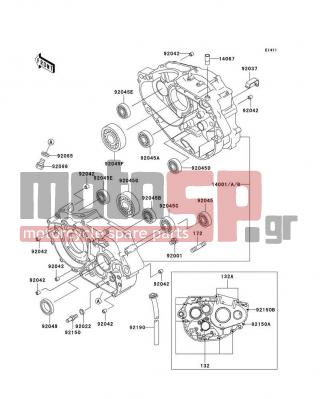 KAWASAKI - KLX300R 2000 - Engine/Transmission - Crankcase - 92045-1347 - BEARING-BALL,TMB306JR2