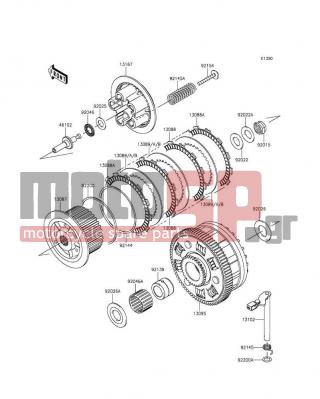 KAWASAKI - NINJA® 1000 ABS 2014 - Κινητήρας/Κιβώτιο Ταχυτήτων - Clutch(MEF/MFF) - 92154-0352 - BOLT,CLUTCH OPERATING