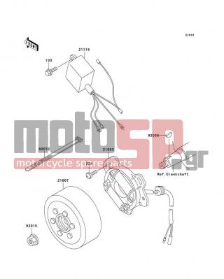 KAWASAKI - KX60 2000 -  - Generator - 224B0514 - SCREW-PAN-WP-CROS