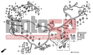 HONDA - CBR1000F (ED) 1991 - Electrical - WIRE HARNESS - 31600-MS2-601 - RECTIFIER ASSY., REGULATE
