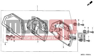 HONDA - CBR600RR (ED) 2006 - Electrical - METER - 37111-MEE-641 - RUBBER, SWITCH