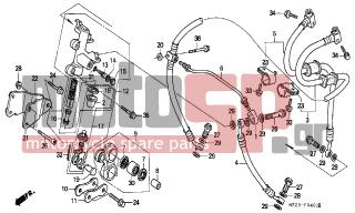 HONDA - CBR1000F (ED) 1995 - Brakes - SECOND MASTER CYLINDER - 43321-MY4-003 - JOINT A, MASTER CYLINDER PIPE