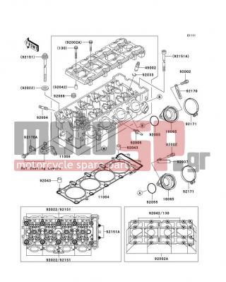 KAWASAKI - NINJA® ZX™-12R 2000 - Κινητήρας/Κιβώτιο Ταχυτήτων - Cylinder Head - 92171-1089 - CLAMP