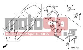 HONDA - CBR600F (ED) 1999 - Body Parts - SEAT (1) - 77156-MBW-000 - CABLE, SEAT LOCK