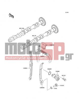 KAWASAKI - NINJA® ZX™-9R 2000 - Κινητήρας/Κιβώτιο Ταχυτήτων - Camshaft(s)/Tensioner - 92055-086 - RING-O