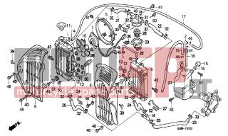 HONDA - XL600V (IT) TransAlp 1999 - Κινητήρας/Κιβώτιο Ταχυτήτων - RADIATOR - 19311-MM9-000 - CASE, THERMOSTAT