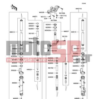 KAWASAKI - NINJA® 300 2014 -  - Front Fork - 44029-1127 - SEAT-FORK SPRING