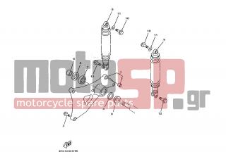 YAMAHA - YP250 Majesty (GRC) 1998 - Suspension - REAR ARM SUSPENSION - 4UC-22210-00-00 - Shock Absorber Assy, Rear