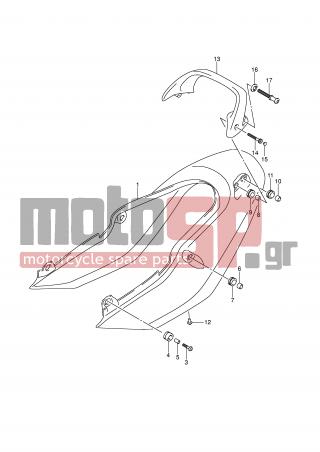 SUZUKI - GSF600S (E2) 2003 - Body Parts - SEAT TAIL COVER (GSF600SK1/SUK1) - 09180-06300-000 - SPACER, RR-FR (6.5X12X9)