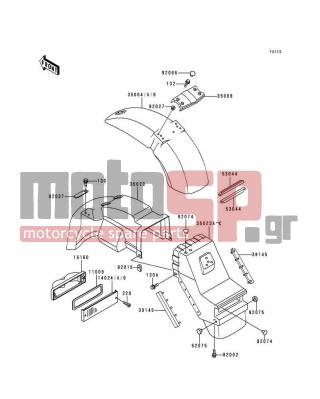KAWASAKI - VOYAGER XII 2000 - Εξωτερικά Μέρη - Fenders - 14024-1680-SL - COVER,TAIL ACCESSORY,P.C.GRAY