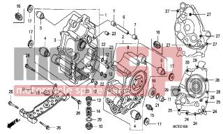 HONDA - FJS600A (ED) ABS Silver Wing 2007 - Engine/Transmission - CRANKCASE - 83618-307-000 - RUBBER C, BATTERY DISTANCE