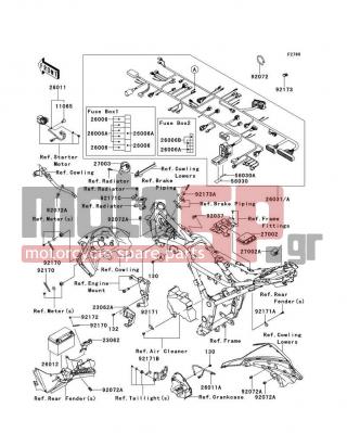KAWASAKI - NINJA® 300 ABS 2014 -  - Chassis Electrical Equipment - 92170-1514 - CLAMP