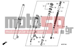 HONDA - FJS600A (ED) ABS Silver Wing 2007 - Suspension - FRONT FORK - 51437-MCT-003 - RING, PISTON