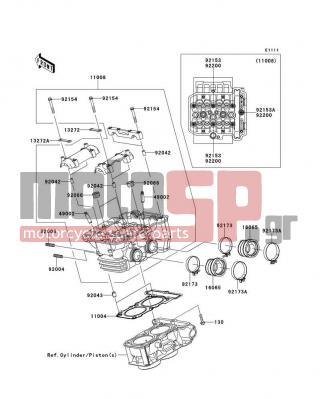 KAWASAKI - NINJA® 300 ABS 2014 - Engine/Transmission - Cylinder Head - 49002-0009 - GUIDE-VALVE