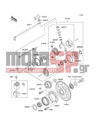 KAWASAKI - VULCAN 1500 CLASSIC 2000 -  - Starter Motor - 39076-1057 - LIMITER,STARTER IDLE GEAR