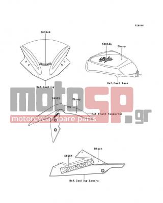 KAWASAKI - NINJA® 300 ABS 2014 - Body Parts - Decals(Ebony)(BEF)