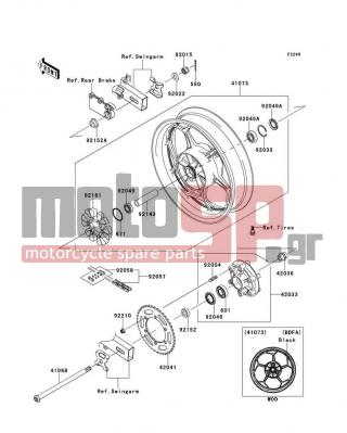 KAWASAKI - NINJA® 300 ABS 2014 -  - Rear Wheel/Chain(BDF-BEF)