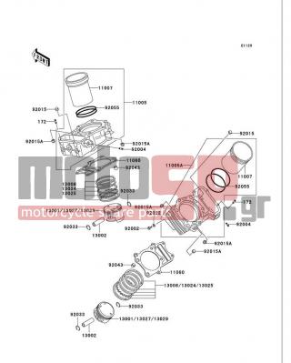 KAWASAKI - VULCAN 750 2000 - Engine/Transmission - Cylinder/Piston(s)