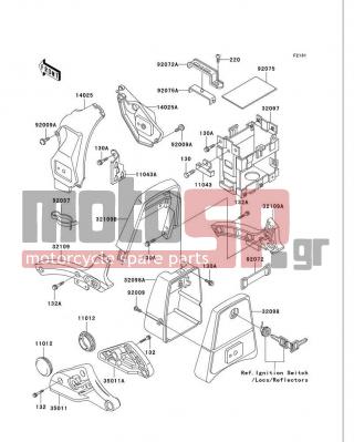 KAWASAKI - VULCAN 750 2000 -  - Frame Fittings - 11043-1934 - BRACKET,JOINT BOX