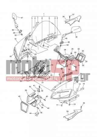 YAMAHA - YZF R6 (GRC) 2006 - Body Parts - COWLING 1 - 2C0-2832P-00-00 - Graphic 18