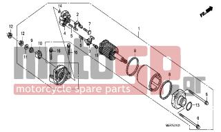 HONDA - CBF600N (ED) 2008 - Electrical - STARTING MOTOR (CBF600S8/SA8/N8/NA8) - 93892-0501208 - SCREW-WASHER, 5X12