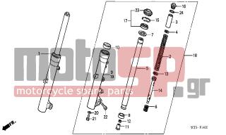 HONDA - FJS600A (ED) ABS Silver Wing 2003 - Suspension - FRONT FORK - 91254-MCK-A01 - SEAL, DUST
