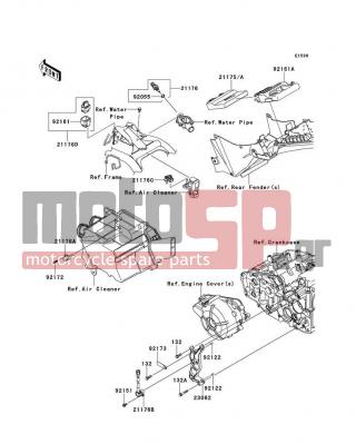 KAWASAKI - NINJA® 300 ABS 2014 - Engine/Transmission - Fuel Injection - 92173-0194 - CLAMP,L=45