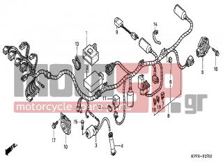 HONDA - CBF250 (ED) 2004 - Electrical - WIRE HARNESS - 31700-124-008 - RECTIFIER ASSY., SILICON (SHINDENGEN)