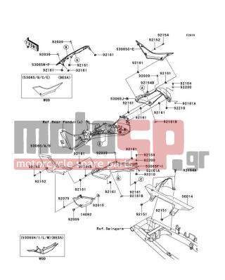 KAWASAKI - NINJA® 300 ABS 2014 - Body Parts - Side Covers/Chain Cover