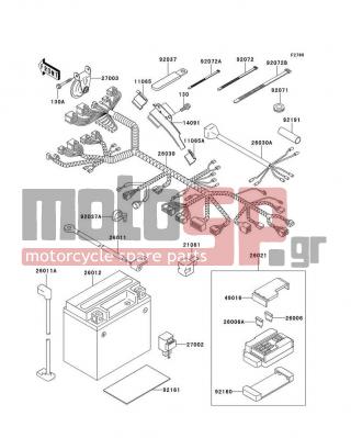 KAWASAKI - W650 2000 -  - Chassis Electrical Equipment - 26006-1068 - FUSE,10A-R