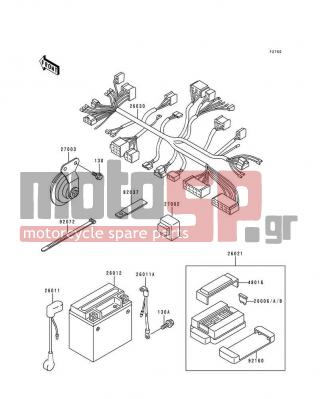 KAWASAKI - ZR-7 2000 -  - Chassis Electrical Equipment - 130J0612 - BOLT-FLANGED
