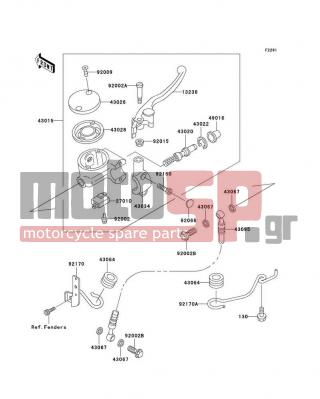 KAWASAKI - CANADA ONLY 1999 -  - Front Master Cylinder - 92002-1888 - BOLT,OIL,L=23