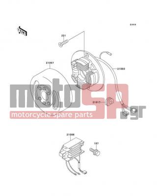 KAWASAKI - KE100 1999 -  - Generator - 21066-1103 - REGULATOR-VOLTAGE