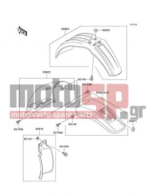 KAWASAKI - KLX300R 1999 - Body Parts - Fenders