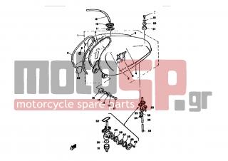YAMAHA - XT500 (EUR) 1978 - Body Parts - FUEL TANK - 498-24525-00-00 - Plate,lever Fitting