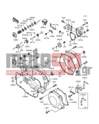 KAWASAKI - KX250 1999 - Engine/Transmission - Engine Cover(s) - 11060-1494 - GASKET,CLUTCH COVER,OUT
