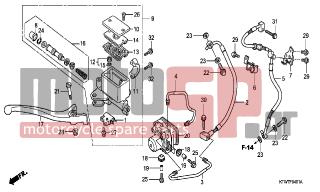 HONDA - SH300A (ED) ABS 2007 - Brakes - FR. BRAKE MASTER CYLINDER (SH300A-AR) - 45523-KY1-701 - CLIP