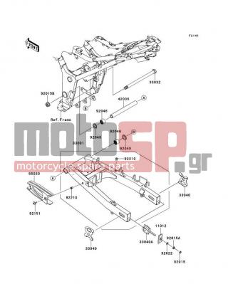 KAWASAKI - NINJA® 300 ABS SE 2014 -  - Swingarm - 92015-1946 - NUT,FLANGED,16MM