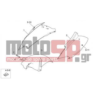 Aprilia - ATLANTIC 300 2011 - Frame - Rear body I - AP8152281 - ΒΙΔΑ M6x30