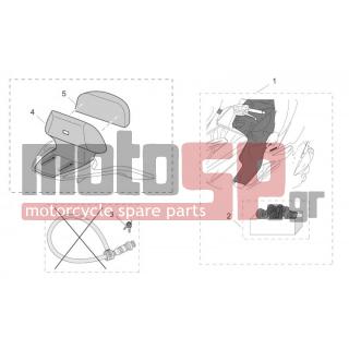 Aprilia - ATLANTIC 400-500 SPRINT 2008 - Body Parts - Axes.- Miscellaneous II - AP8702152 - Μαξιλαράκι γκρι