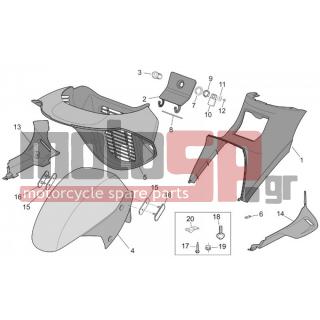 Aprilia - ATLANTIC 500 2002 - Body Parts - Bodywork FRONT III - AP8201748 - ΡΟΔΕΛΑ