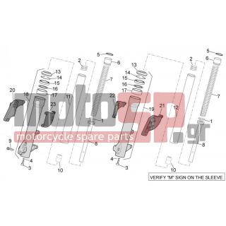 Aprilia - ATLANTIC 500 2004 - Suspension - Fork Marzocchi - Reeds, bottles - AP8123216 - Βίδα TCE M10x30