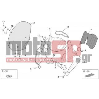 Aprilia - CAPO NORD ETV 1000 2002 - Body Parts - Bodywork FRONT I - Rally - AP8152339 - ΒΙΔΑ M5x9
