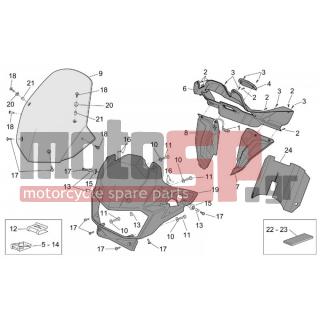 Aprilia - CAPO NORD ETV 1000 2003 - Body Parts - Bodywork FRONT I - Standard - AP8121143 - ΑΠΟΣΤΑΤΗΣ